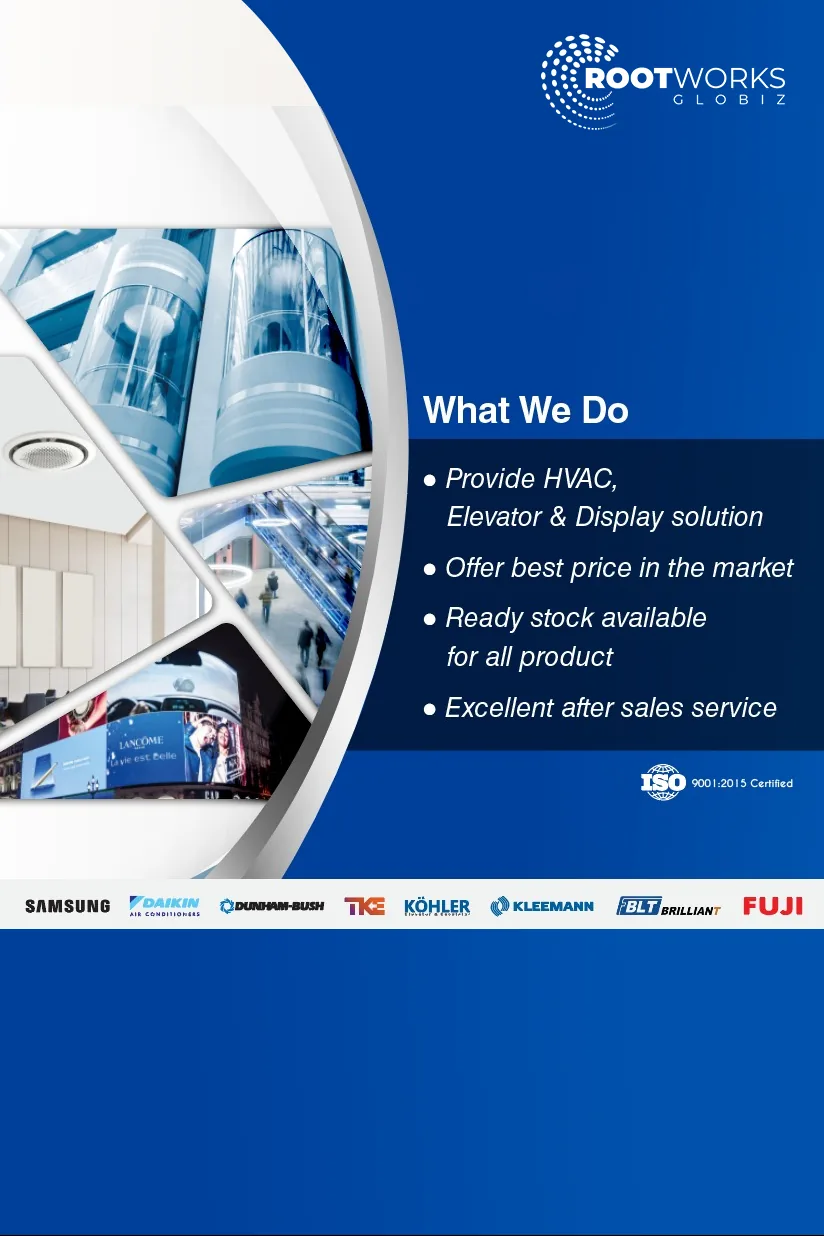 Industrial solutions brochure: HVAC, elevator & display