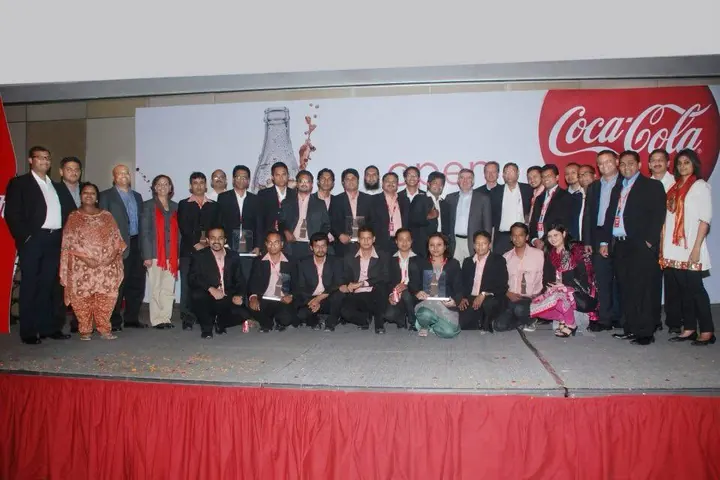 With the Coca-Cola team