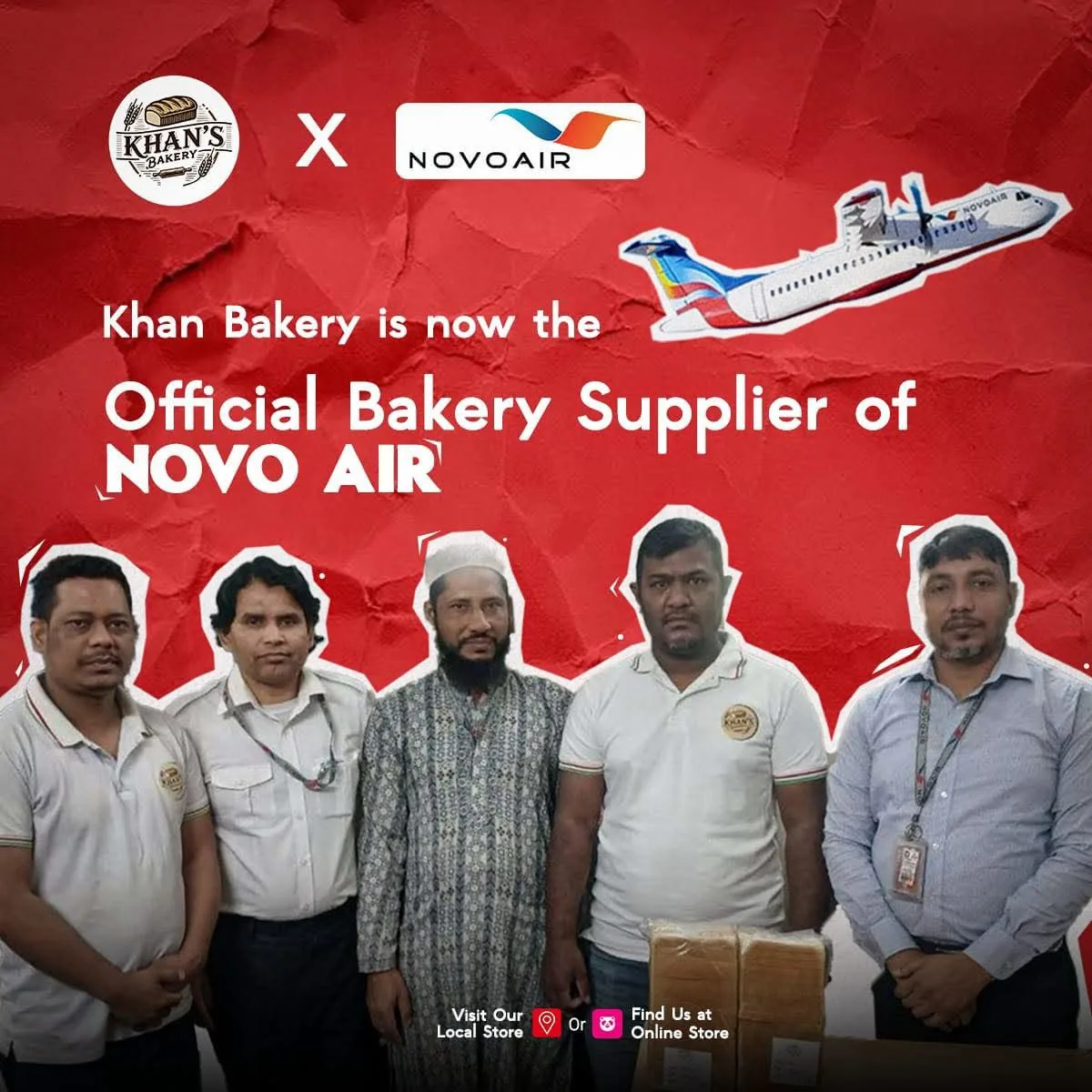 Khan’s Bakery is now the official bakery supplier of NOVOAIR