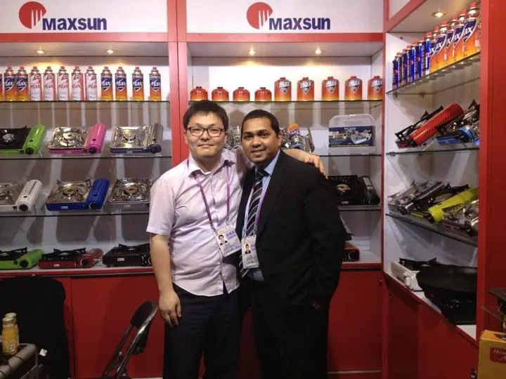 At the Maxsun stand, trade expo