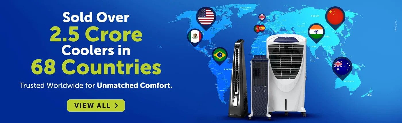 Symphony air coolers: sold in 68 countries